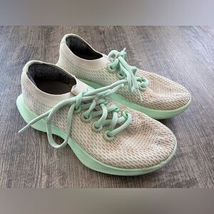 Allbirds Tree Dasher Running Sneakers Women 5.5 Mint Green/Beige